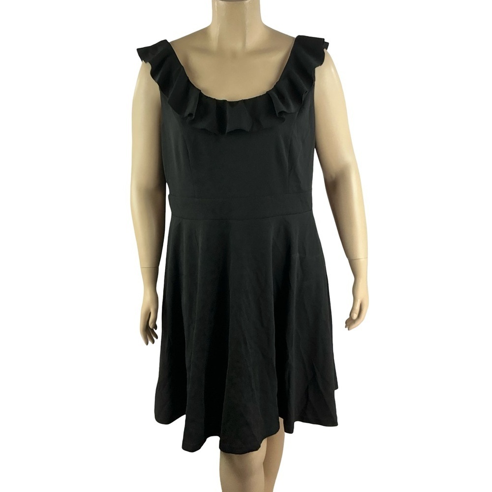 City Chic Black Fit And Flare Cocktail Dress Plus Size Size 20